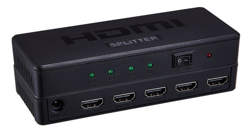 Imagen 1 de 5 de Splitter Hdmi Amplificador Divisor 1x4 1080p 4k 3d 4 Salidas