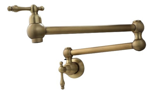 Griferia Cocina Bronce Para Llena Ollas De Pared Monocomando Acabado Cepillado Valemma
