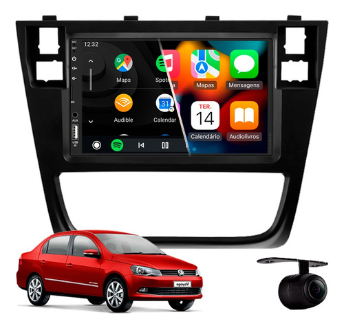 Central Multimidia Mp5 Android Auto Volks Voyage 2013 2014