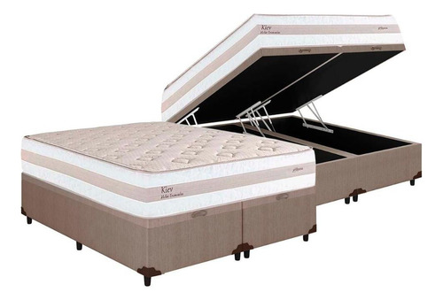 Cama Box Baú King: Colchão Molas Herval Masterpocket Ensaca