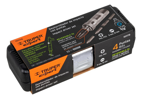 Desarmador De Impacto Con 4 Puntas S2 3/8 Truper 101176