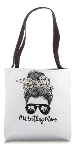 Bleached Life Wrestling Mom Leopard Messy Bun Gafas Bolsa De