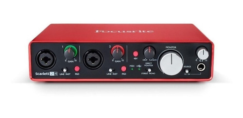 Imagem 1 de 3 de Interface de áudio Focusrite Scarlett 2i4 2.ºª geração geração