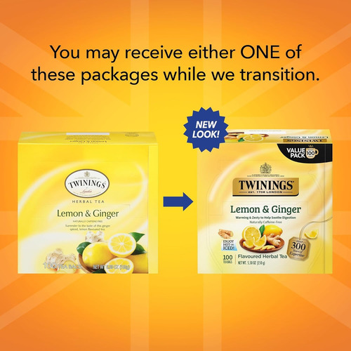 Hr138 Twinings Té D Hierbas Limón Y Jengibre 100 Bolsas D Té