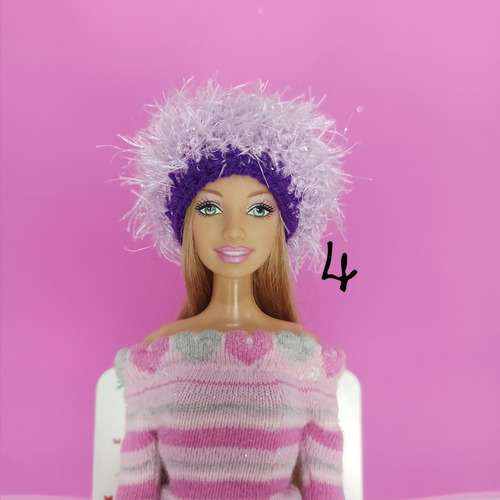 Imagen 8 de 9 de Gorros Accesorios Ropa Tejidos Talla Barbie Muñecas