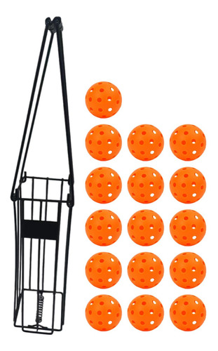 Pickleball Retriever Basket Pelota De Tenis Recogida Naranja