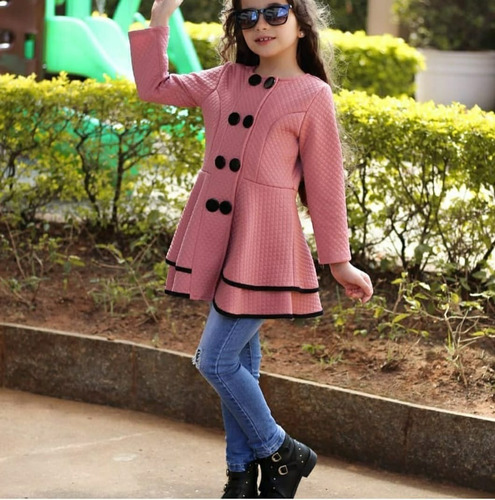 Imagem 2 de 6 de Casaco Sobretudo Blusa Frio Menina Inverno Infantil Minidiva