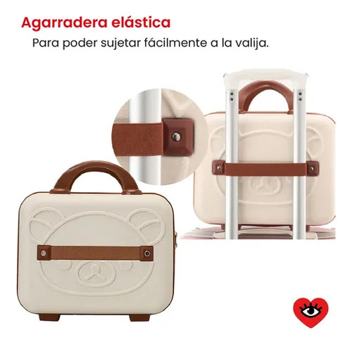 Mini Valija De Mano Cabina Gris Rigida Portatil Viaje Oso Veoquiero