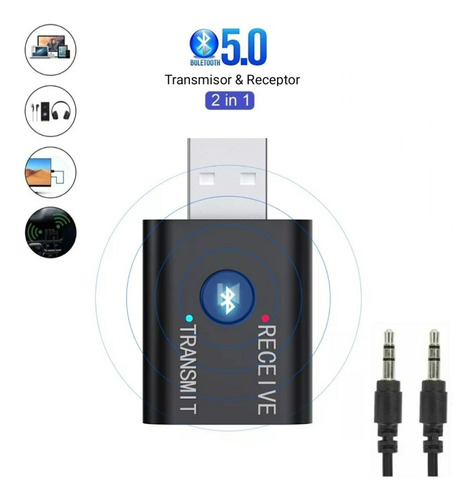 Adaptador Bluetooth Transmisor + Receptor / Pc Tv Laptop Etc