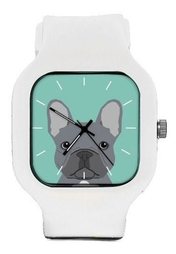 Relógio Dog Pulseira Moovi Personalizado Bulldog Francês 