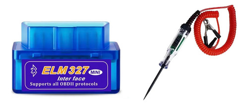 Escaner Automotriz Obd2 Bluetooth + Punta Logica Automotriz