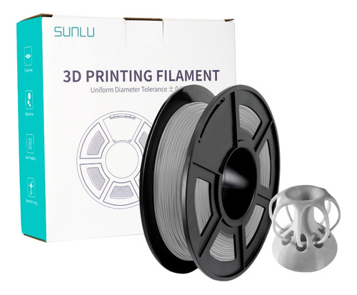 Filamento Tpu Flexible 1.75 Mm Sunlu 0.5 Kg Color Gris