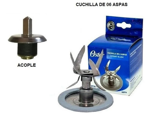 Cuchiila 06 Aspas Oster + Acople 