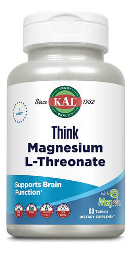 L-treonato De Magnesio Kal Think, Suplemento De Magnesio De