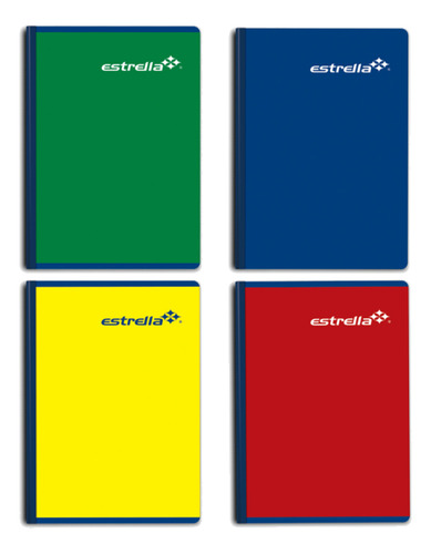 Paq. 5 Pz Cuaderno Estrella Univ Cosido Doble Raya 100h Color Colores