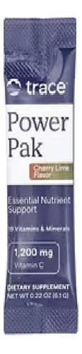Trace Minerals Power Pak Electrostamina, 30 Sachets,183g Sabor Cereza-lima