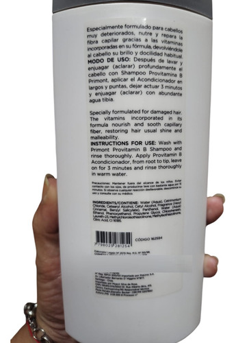 Shampoo Hialuronico + Vit C Primont 500ml + Regalo