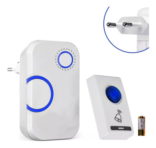 Campainha Residencial De Tomada Wireless Sem Fio 32 Toques