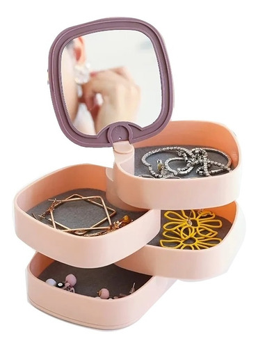 Organizador Joyero De Joyas Cosmetiquero Con Espejo