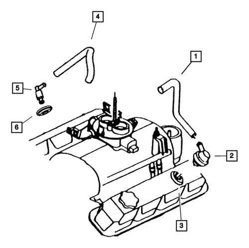 Sello Valvula Pcv Ram 2500 4000 5.9 2001 2002