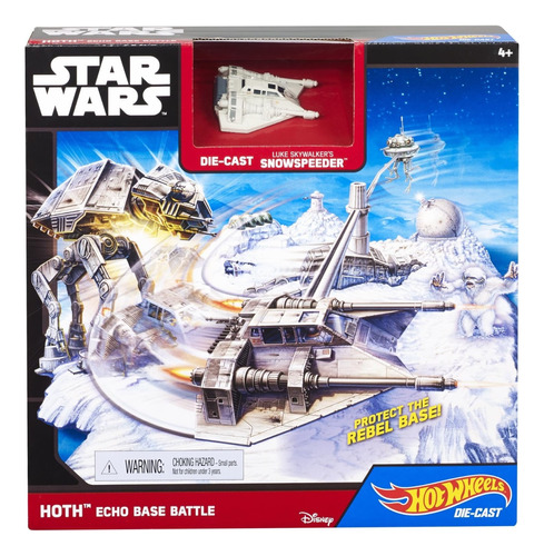 Base De Batalla Star Wars Hot Wheels Con Snowspeeder