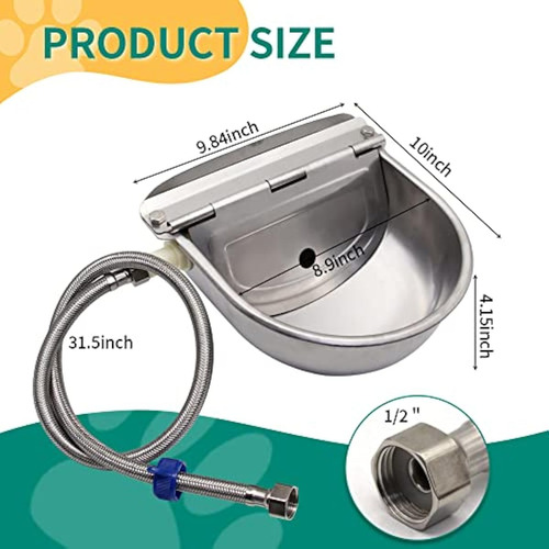 Comedero Automático De Agua Con Tubo Para Ganado,