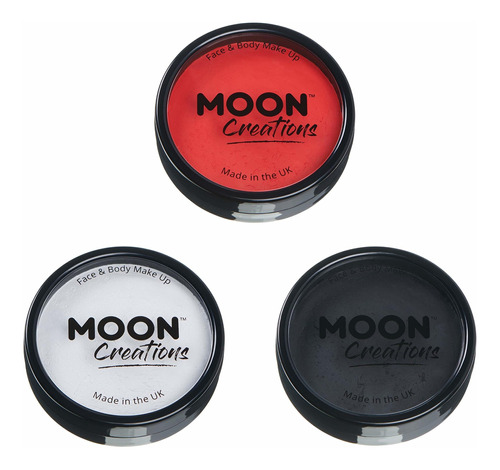 Moon Creations Pro Face & Body Paint - Juego De 3 Cacerolas.