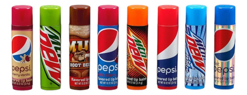 Set De 8 Bálsamos Pepsi Lip Balms 8 Sabores