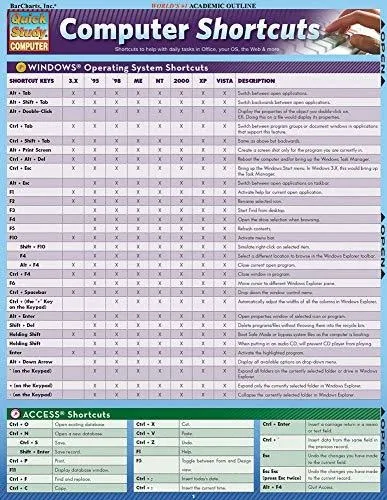Book : Computer Shortcuts (quick Study Computer) -...
