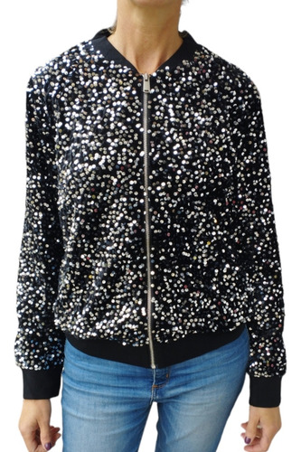 Campera Chaqueta De Lentejuelas Mujer Noche Fiesta