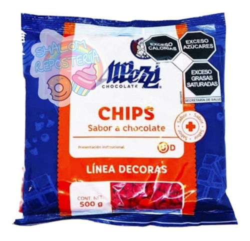 * Bolsa 500 Grs Chispas De Chocolate Rojo Alpezzi Paletas *