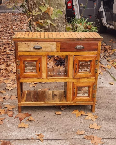 Mesa De Arrime Rustica Moderna Vintage