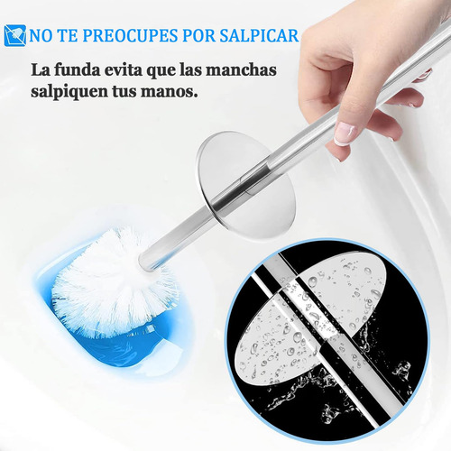 Escobillas De Inodoro 2 Pieza Con Soporte Y Mango Largo De