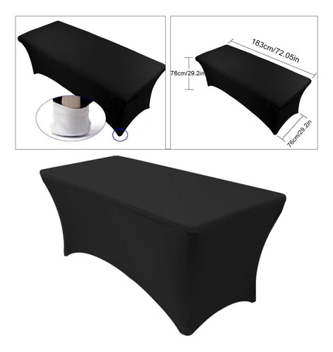 Mantel Elástico De Licra Rectangular, Cubierta De Mesa Y