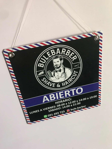 Cartel Pvc Abierto / Cerrado Con Logo Ideal Comercio Negocio