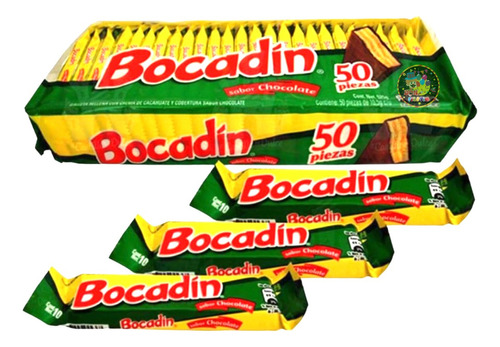 Bocadin Galleta Con Chocolate Cacahuate Individual 50pz