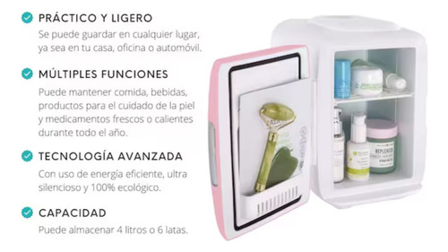 Mini Refrigerador Portatil Y Calentador Classic Rosa Chicle