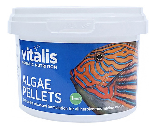 Vitalis Algae Marine Pellets 140g - 1mm - Ração Peixes