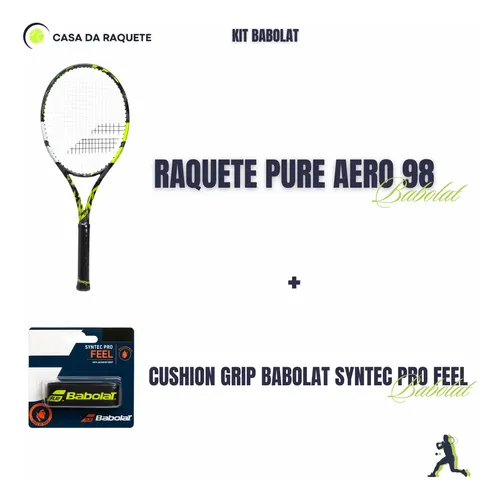 Raquete Tênis Babolat Pure Aero Alcaraz 305g + Cushion Grip