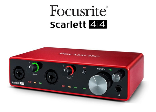 Interface Focusrite Scarlett 4i4 3ra Gen