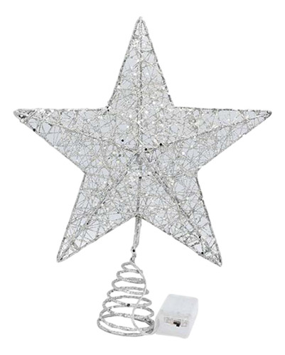 Luz Superior Del Á, Estrella Decorativa De Plata 30cmx33cm