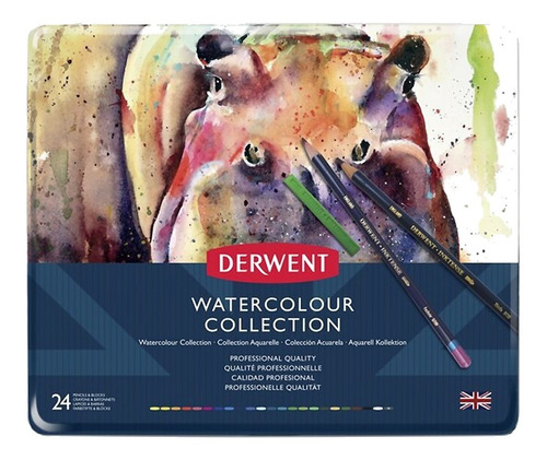 Lata Derwent Watercolour Collection X24 Lápiz Profesionales