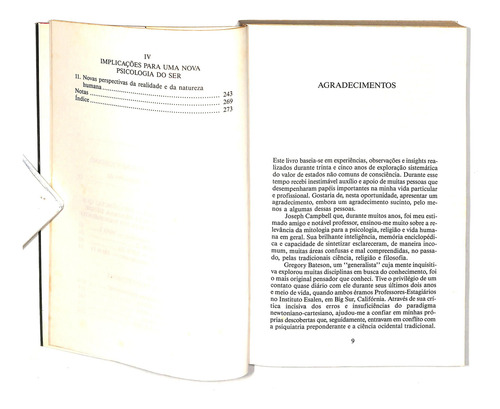 Stanislav Grof - A Mente Holotrópica - Novos Conhecimentos (Usado)