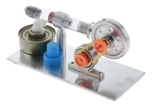 Mini Motor De Aire Caliente Stirling Modelo Con Led - Extern