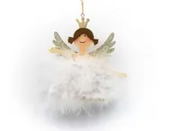 Comprar Angel Navideño Adorno Navidad Hada Madera 15x15cm Deco