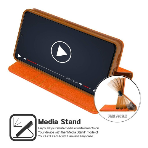 Imagen 5 de 6 de Funda Protector Cartera Con Tarjetero Canvas Para Moto G 5g