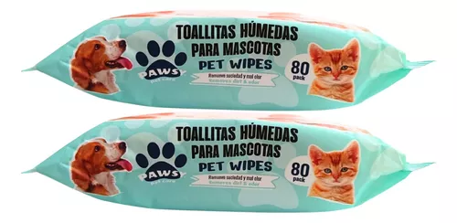 Toallitas de limpieza para mascotas, toallitas húmedas iminar de gatos,  toallitas húmedas para perros, toallitas cuidado de cachorros Ojo 130pcs  Zulema Toallitas de limpieza para mascotas