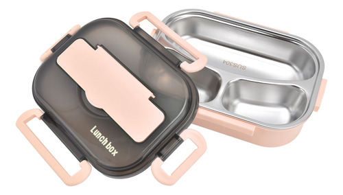 Compartimento Portátil Rosa De Acero Inoxidable 304 De 1 Lit