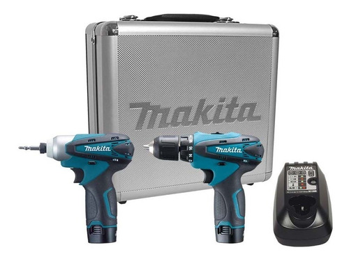 Combo Com 2 Parafusdeiras 12v + Maleta Bivolt  Lct204 Makita