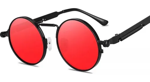 Lentes redondos rojos hombre hot sale
